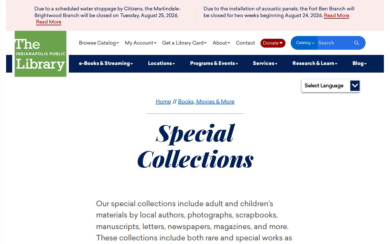 Marion County city directory special collections access