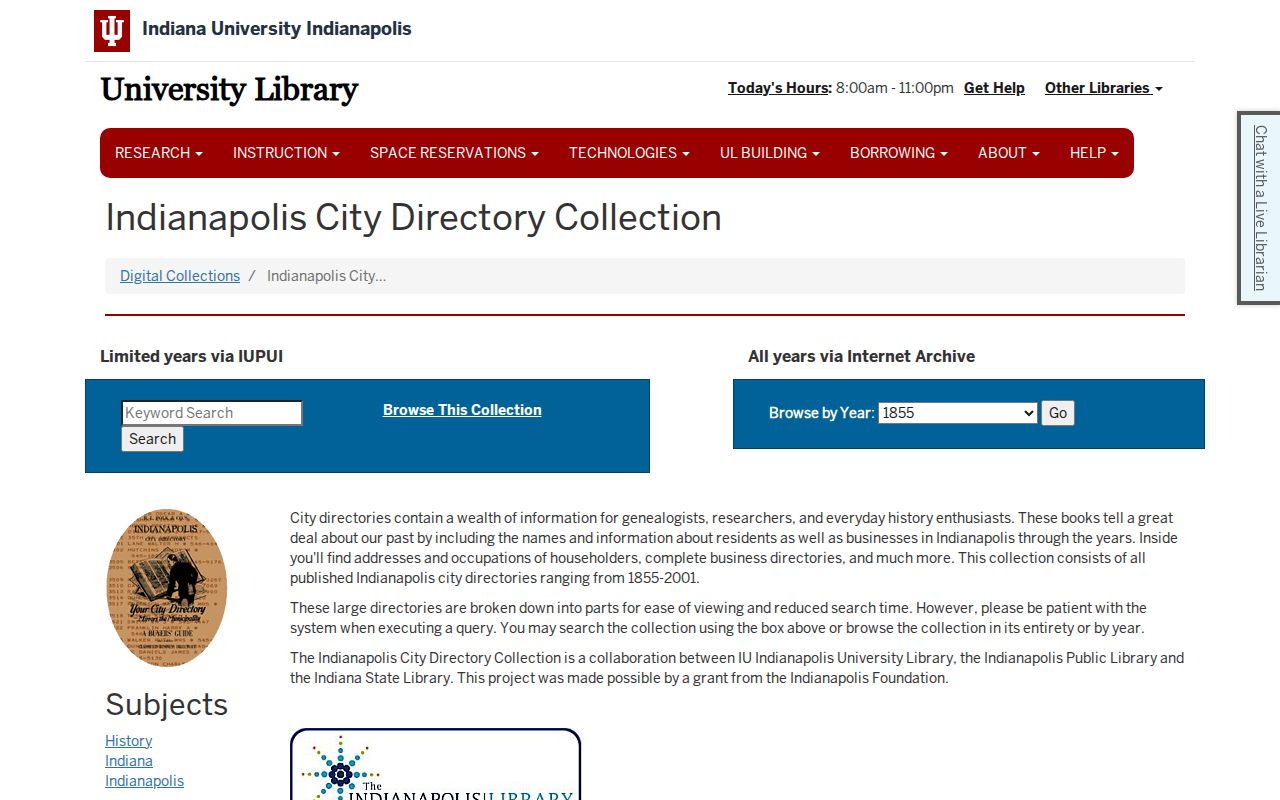 Marion County city directory digital collection