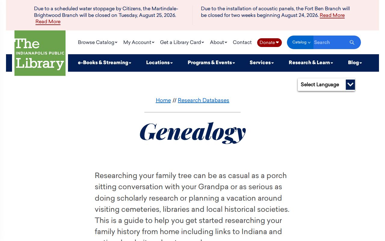 Marion County city directory genealogy resources at IndyPL