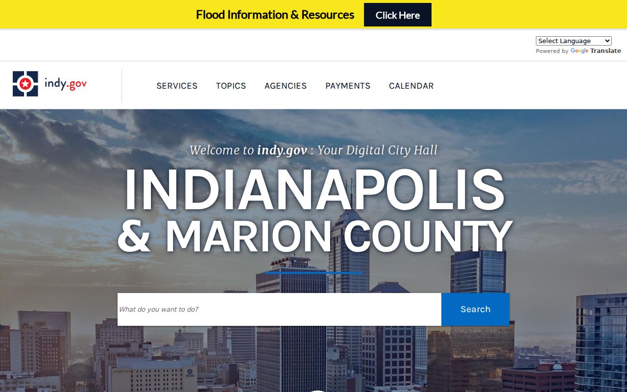 Indianapolis and Marion County government directory hub