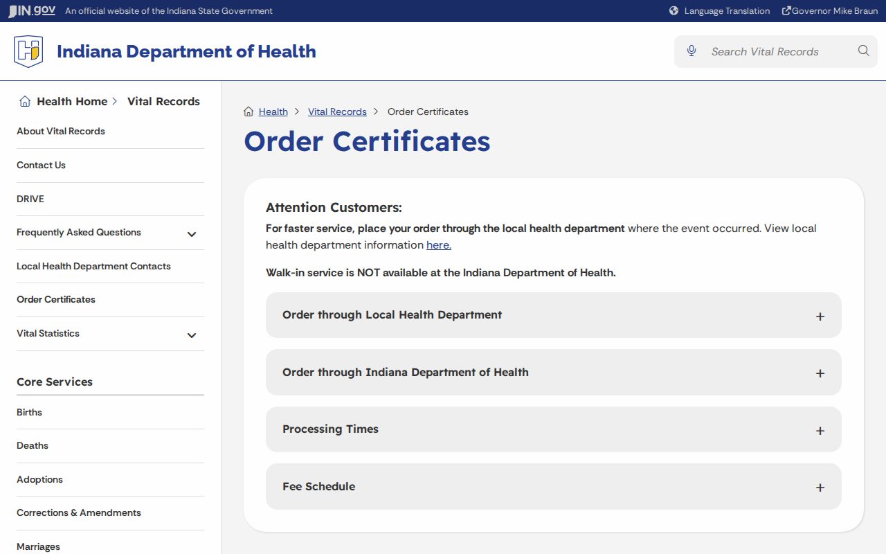 Marion County resident lookup vital record ordering