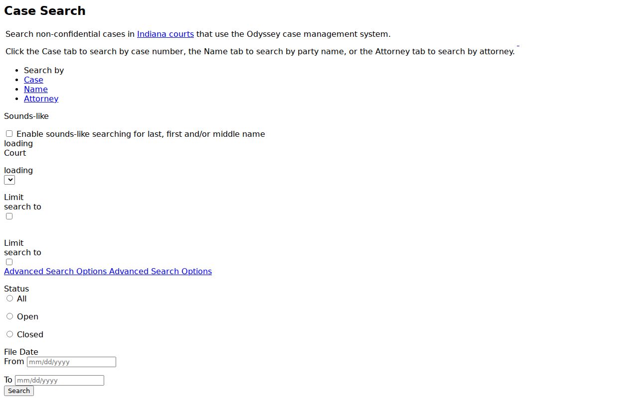 Marion County resident lookup MyCase search form