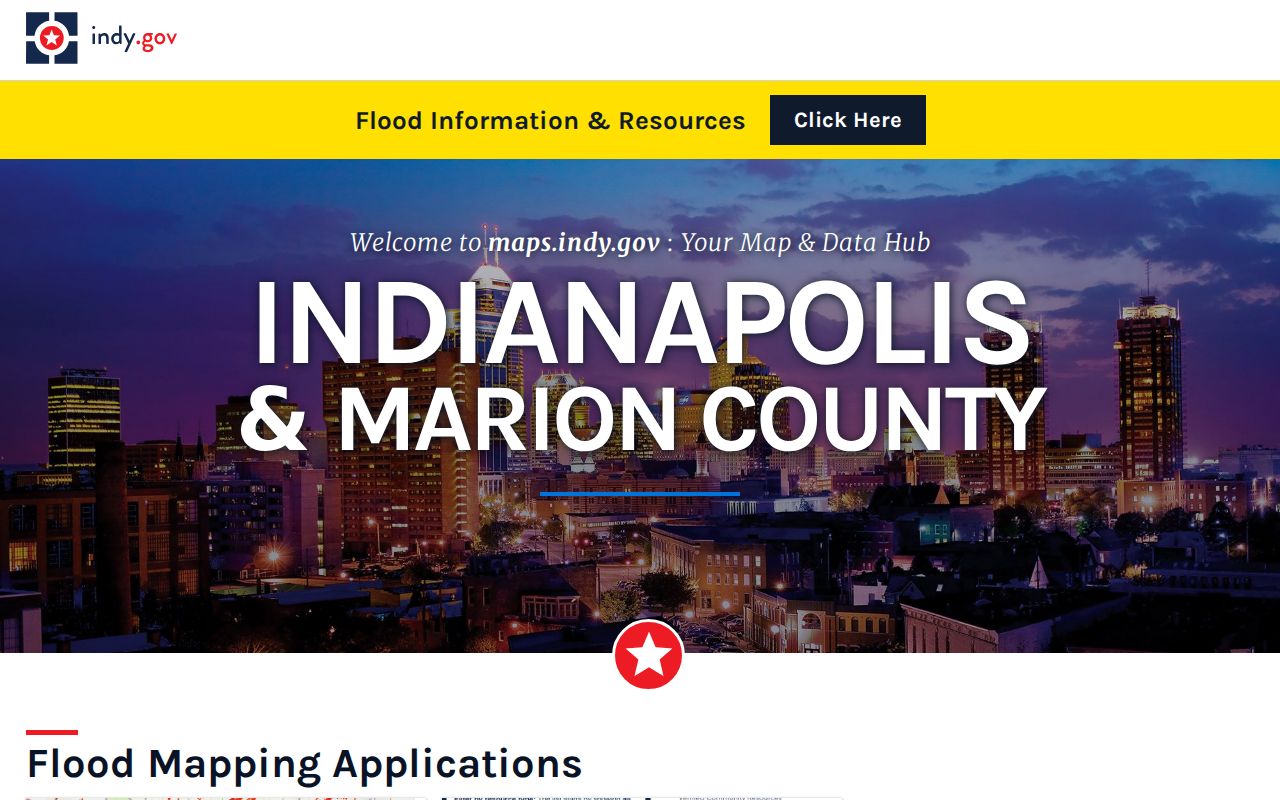 Marion County street directory parcel map in MapIndy